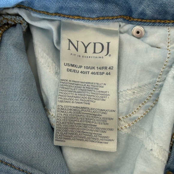 NYDJ Marilyn Straight Jeans Womens Size 10 Raw Hem High-Rise - Picture 6 of 14